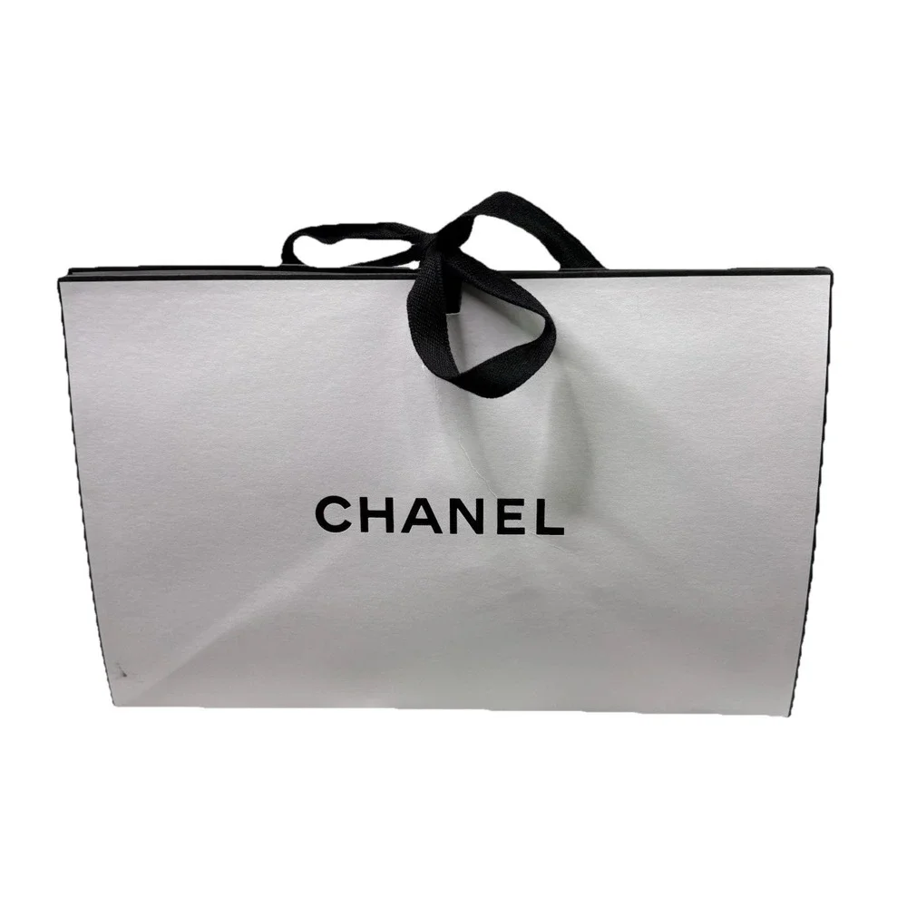 CHANEL Origami Signature Gift Box Clutch Pouch 6.75x4.5x2.75 IN With Flaw